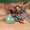 Nupuyai Love Heart Green Aventurine Crystal Stone Keychain Hand Charm