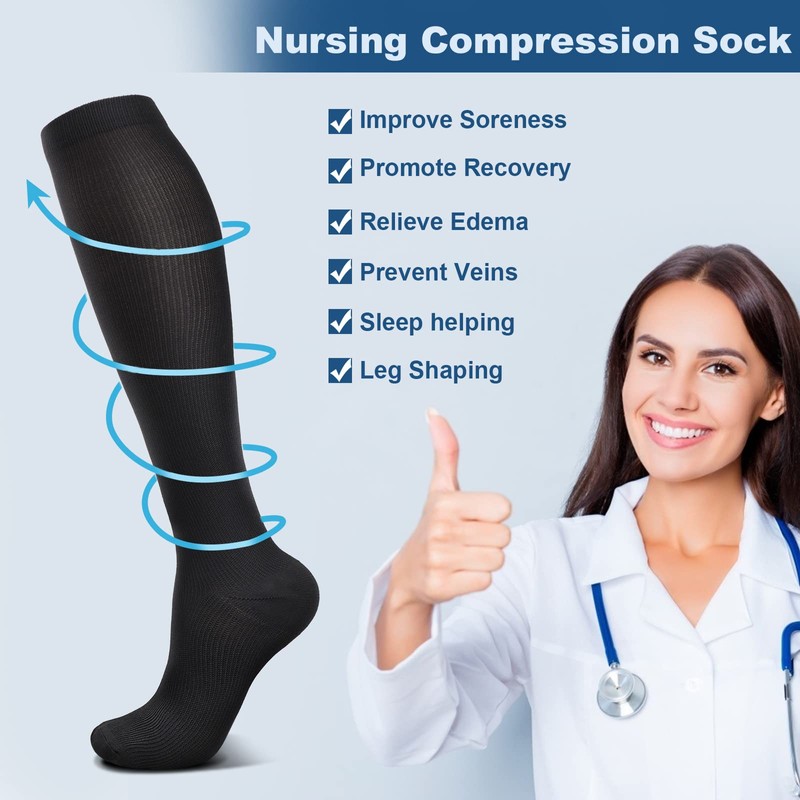 DRESHOW Compression Socks for Men and Women, Compression Socks for