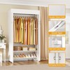 ULIFHOME H5C Clothes Rack with Cover, Portable Closet for Hanging