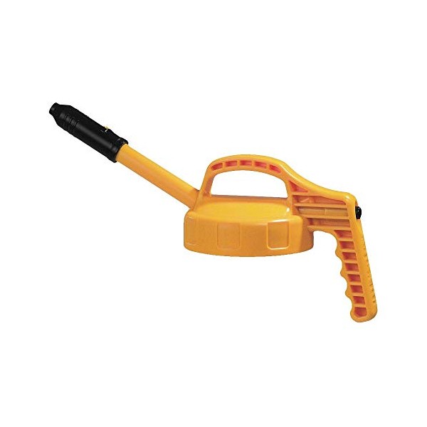 Oil Safe HDPE Stretch Spout Lid, Yellow; For Use With