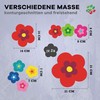 tradercat pril Flower Sticker, Car Sticker, Flowers, 18 Pieces as