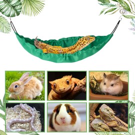 Zayookey Lizard Hammock Bearded Dragon Hammock Reptile Hammock Swing Lizard Hammock Lizard Lounger for Reptiles Lizard Bearded Dragon Geckos Snakes Chameleon Iguana (Green)