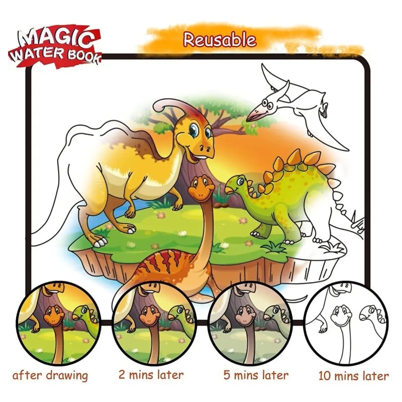 2pcs Pizarrón Mágico Libro Dibujo Agua Doodle Niños Regalos