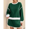 Fisoew Womens Sweatsuits 2 Piece Set Crewneck Sweatshirts High Waisted