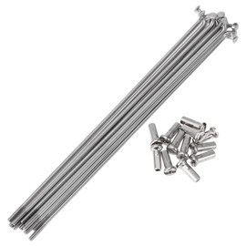 A ABSOPRO 12 Set 14G Bicycle Spokes 133mm Bike Wheel Spokes 304 Stainless Steel Silver Tone