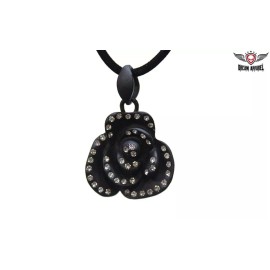 Dream Apperal Black Velvet Motorcycle Biker Style & Fashion Pendent With Gemstone