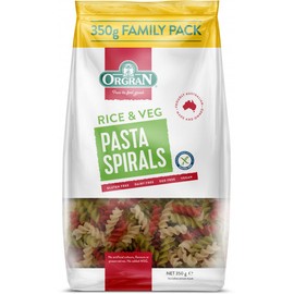 Orgran Pasta Rice & Veg Spirals GF 350g