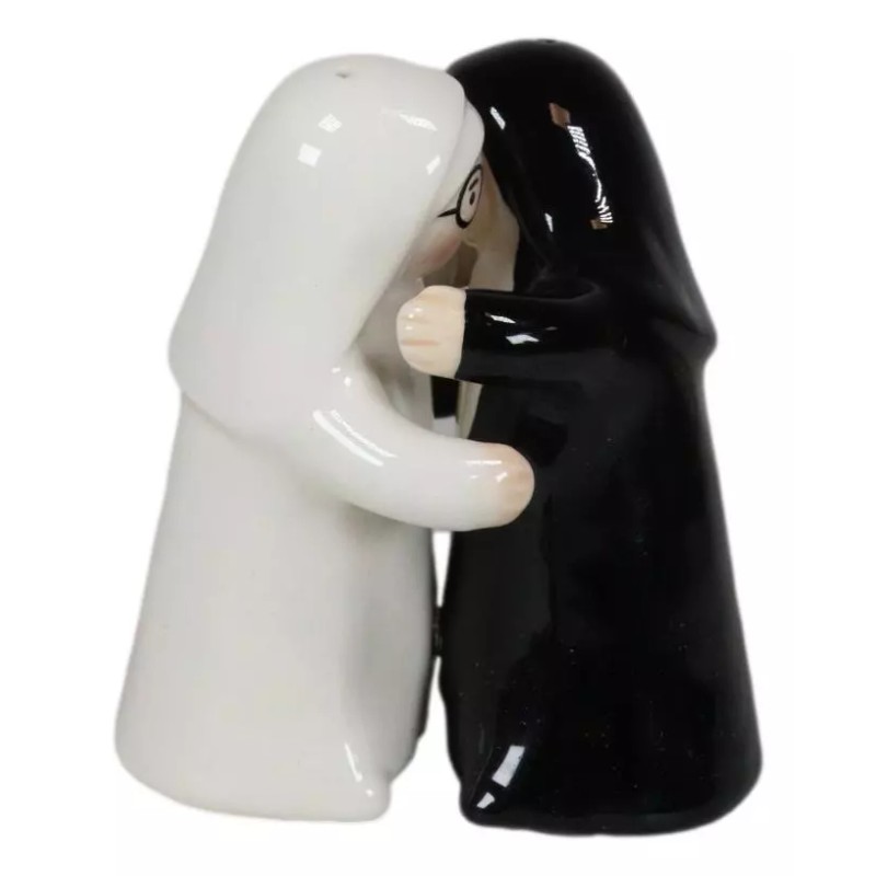 Ebros Gift Black And White Dressed Dancing Nuns Cute Ceramic