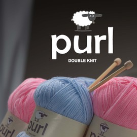 Purl 100g Premium Acrylic Yarn Lemon, Pack of 6