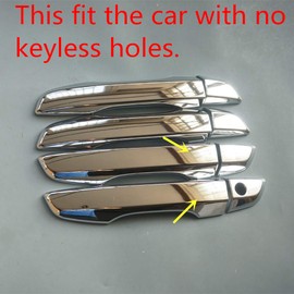 ZiWen Door Handle Cover Trim for Honda Civic 2016 2017 2018 2019 2020 2021 (Chrome No Keyless Holes)