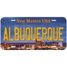 Albuquerque New Mexico Aluminum Novelty Car License Plate