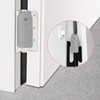 Door Pinch Guard,Slam Stoppers,Soft Stopper Hinge,Hanging Rubber Wedge,Grey,2PCS