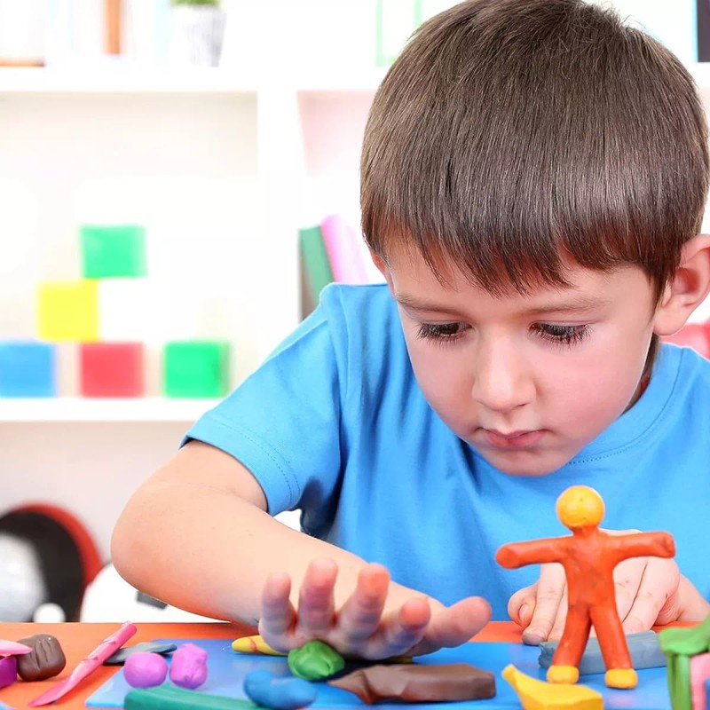 Lecute Plastilina Masa Moldeable Escolar No Toxica 12 Colores