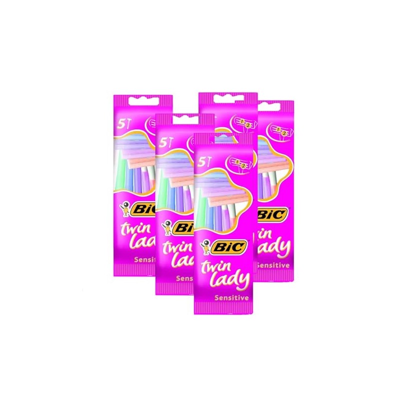 Bic Twin Lady Sensitive Razors - Twin Blade Smooth Shave