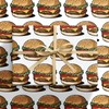 RUSPEPA Funny Burger Wrapping Paper Roll for Teens Kids Food
