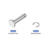 sourcing map 20Set M3x12mm 304 Stainless Steel Cylindrical Shaft Snap