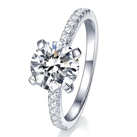 IMOLOVE Moissanite Engagement Ring for Women, Moissanite Wedding band for Women, 2CTMoissanite Promise Rings-90B