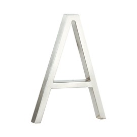 HASWARE Floating House Number Plate: 5" (12cm) Modern Door Sign - Eye-catching for Street Numbers (A, Silver)