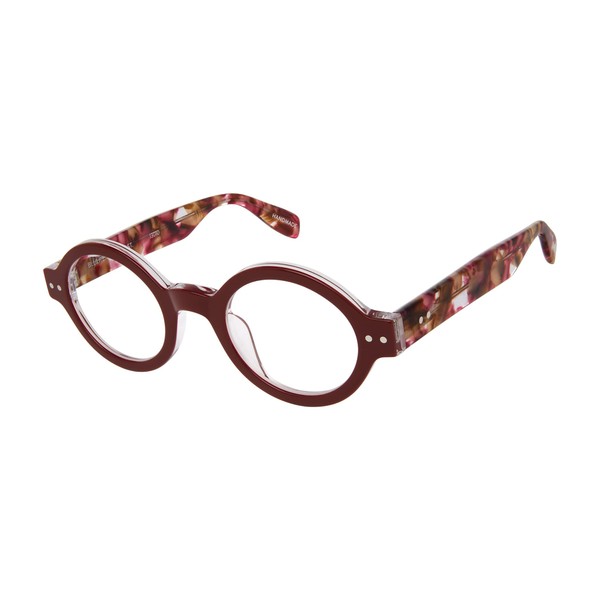Scojo New York Bleeker Street Reading Glasses, Handmade Scratch Resistant Readers for Women and Men, Ruby Tortoise - 2.50x