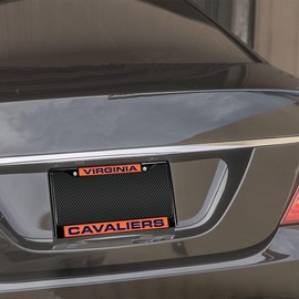 Rico Virginia Cavaliers Black Metal License Plate Frame Holder