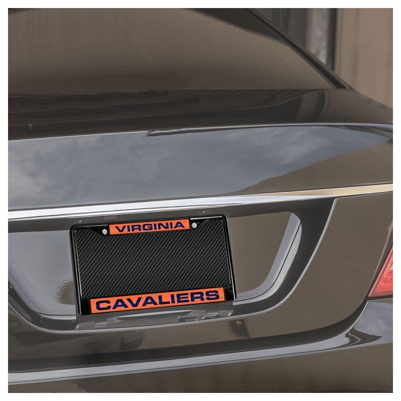 Rico Virginia Cavaliers Black Metal License Plate Frame Holder