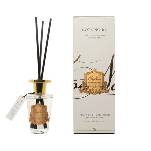 Cote Noire-Gold Badge Jasmine Flower Tea Diffuser 150ml