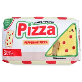 iscream Play with Your Food! Pizza Pockets Fleece Play Pillow Set with Embriodered Accents