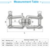 PATIKIL 2pcs Double Shackle Swivel Hook M6 Load Capacity 300kg/66lbs