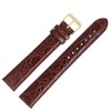 22 mm XL Extra Long, with Stitching – Brown Crocodile