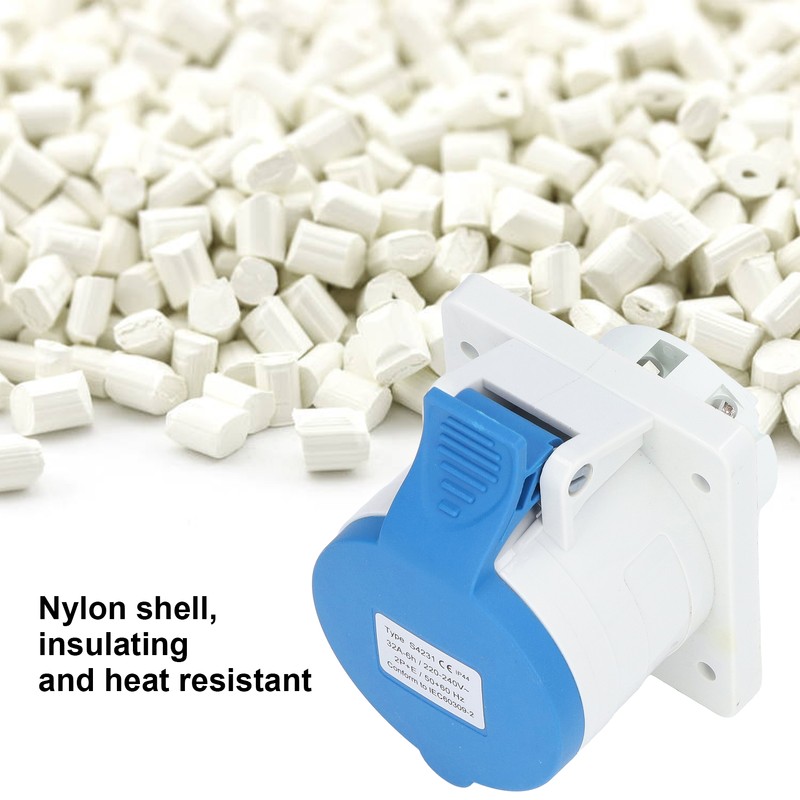3 Pin 2P+E Industrial Connector IP44 Waterproof Concealed Mount Aviation