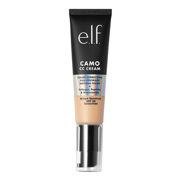 e.l.f. Camo CC Cream | Color Correcting Full Coverage Foundation with SPF 30 | Light 240 W | 1.05 Oz (30g)
