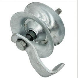 Sliding Gate Rollers 5" Steel Pipe Track Roller Galvanized for 1 5/8" Pipe Track (Pack of 1)