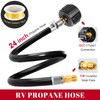 GasSaf 24 inch RV Propane Hose, 1/4" Inverted Camper Propane