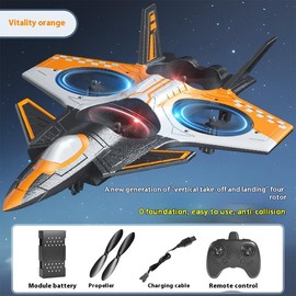 Fancy Fantastic Multi Color Remote Control Airplane Outdoor Electric Remote Control Toys for Gifts ，Adult And Kids:_Orange