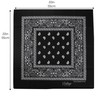 Motique Accessories 22 Inch Cotton Paisley Bandana - Black