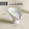 Umlaca Soap Dish Ceramic Self-Draining Soap Holder Keep Soap Dry,