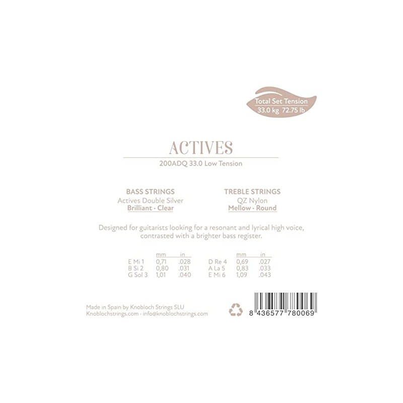 KNOBLOCH STRINGS - Spanish Guitar Strings | 200ADQ Actives Double