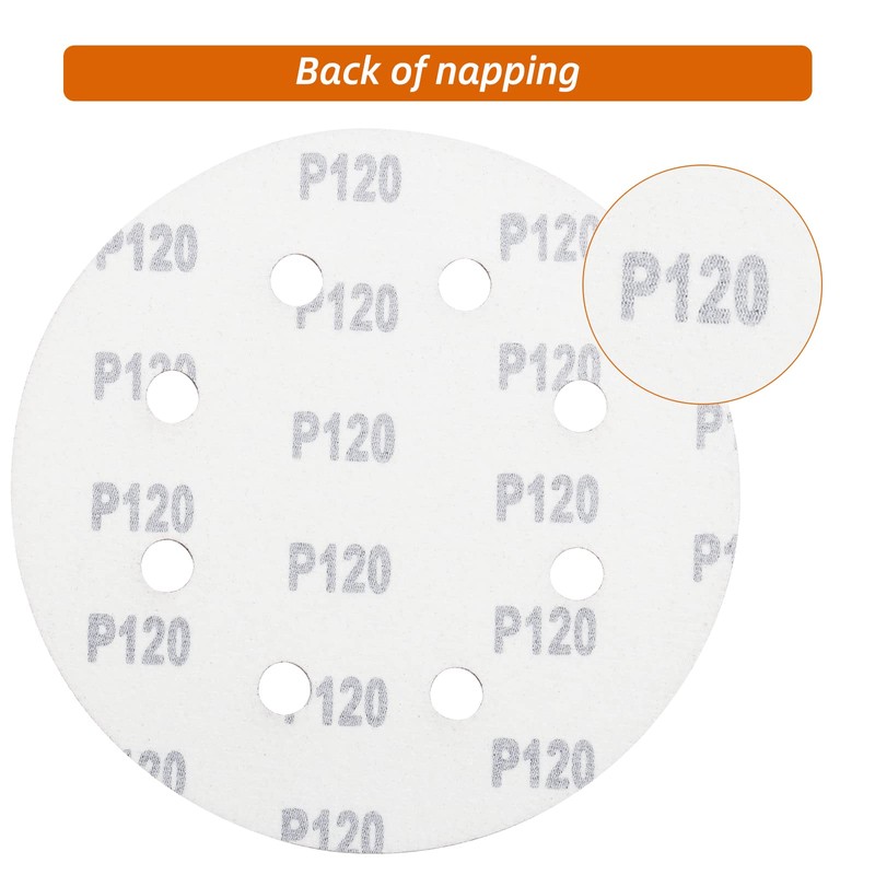 180 mm Sanding Discs Grit 120, Pack of 40 Sandpaper