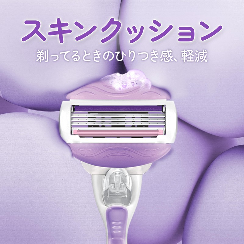 Venus Violet Scent, 3 Replacement Blades, For Moisturizing Skin, Women's