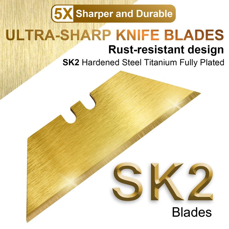 Harita Utility Knife Blades, 60 Pack Standard Replacement Blades for