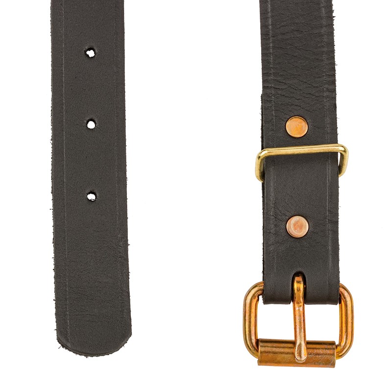 Black Leather Trunk Strap with Brass Plated Buckle | Furniture