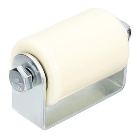 uxcell Gate Roller Guide Adjustable, 3.1" Sliding Gate Nylon Roller with L-Shape Bracket, Gate Roller Guide Support Assembly for Sliding Rolling Gate White