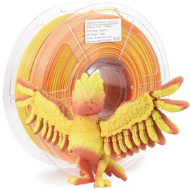 iSANMATE Rainbow PLA+ Filament 1.75mm, Fast Color Change Rainbow Filament 3D Printing Filament, Multicolor Color Changing Rainbow PLA Filament 1 KG Spool (Sunset)