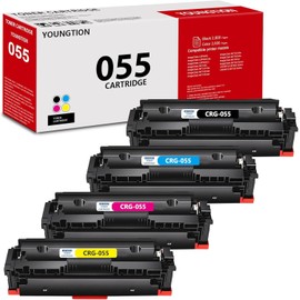 High-Yield 4-Pack 055 Toner Cartridges (BK/C/M/Y) Compatible MF743cdw Toner Replacement for Canon 055 Toner Cartridge Set for Color imageCLASS MF741Cdw MF743Cdw MF745Cdw MF746Cdw LBP664Cdw Printer