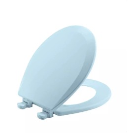 Bemis Lift-Off Round Closed Front Toilet Seat in Dresden Blue