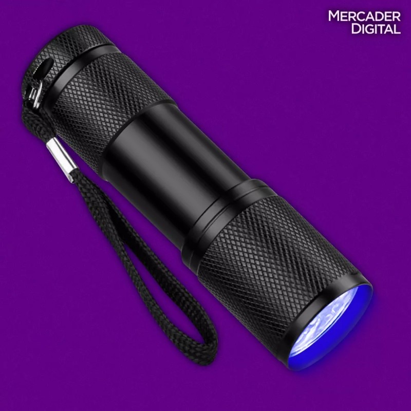 Mercader Digital 5 Pz Linterna Uv Lámpara Luz Led Negra
