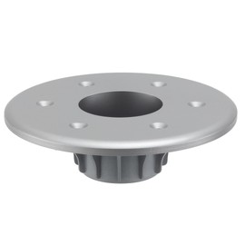 Factory RV Recessed Table Base | Flush Mount Plastic Floor Base for Table Legs | Durable Support for RV, Marine, or Home Use | Heavy-Duty, Low-Profile Design | Black or Silver Finish (Silver)