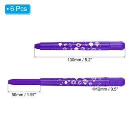 PATIKIL Watercolor Gel Crayon, 6Pcs Washable Twist Crayons for Coloring, Drawing, Painting, Dark Purple