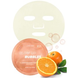 I Dew Care Sheet Mask Pack - Glow Up Bubbles | Bubble Facial Mask, with Vitamin C and Niacinamide, Daily Skin Care, Brightening, Illuminating, Detox, Moisturizing, Hydrating Face Mask, Korean Beauty (5 EA)
