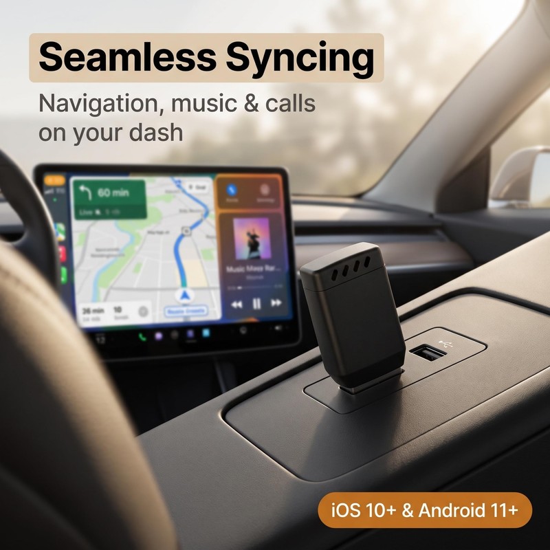 BUTIFYLIFE Wireless Carplay Adapter Mini 2 in 1 Wireless Carplay